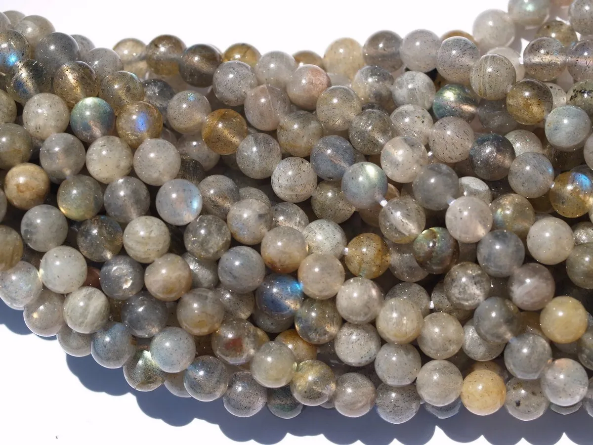 1 STRAND Flash Labradorite 4 mm Round Bead T-95 T020