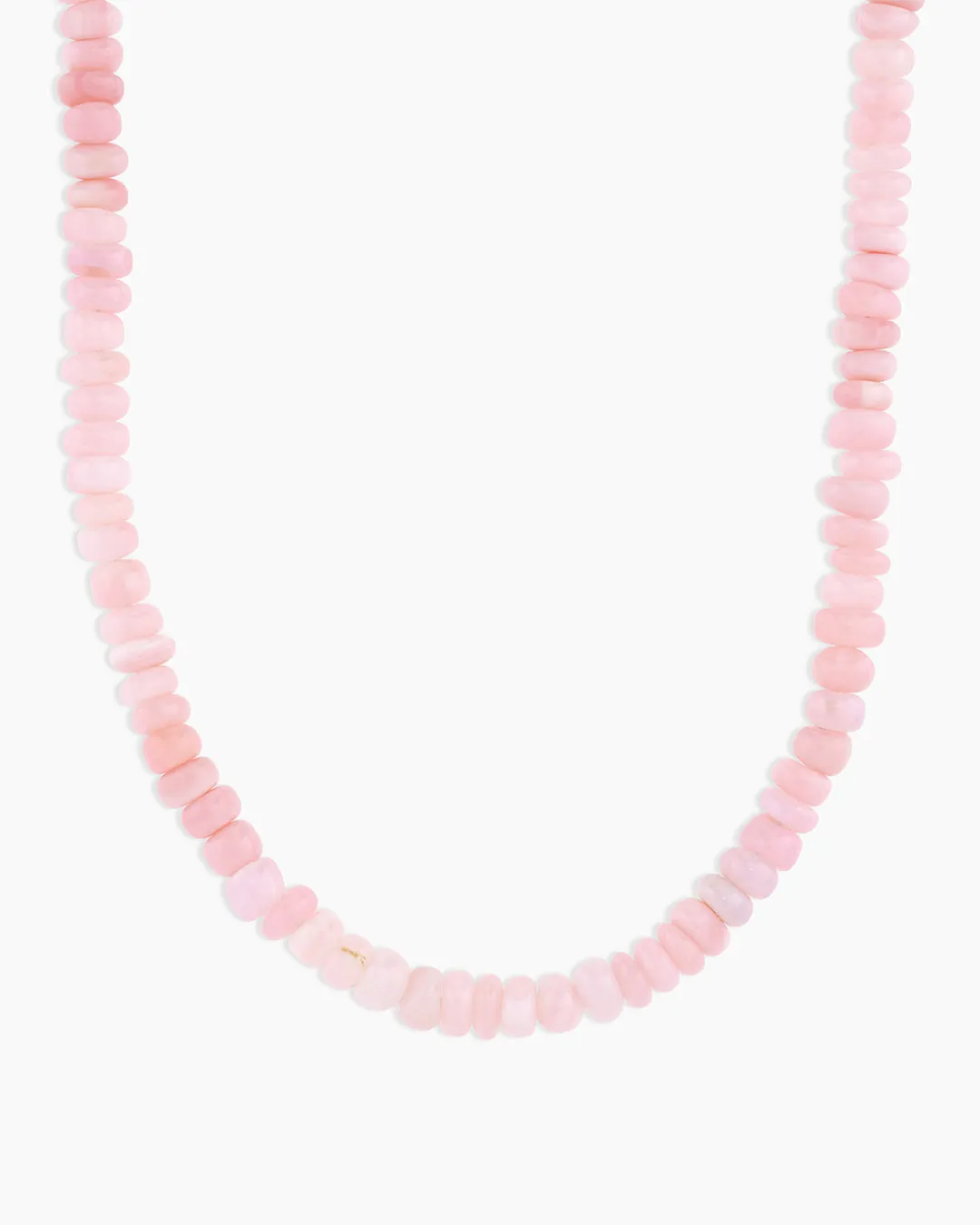 14k Gold Pink Peruvian Opal Necklace