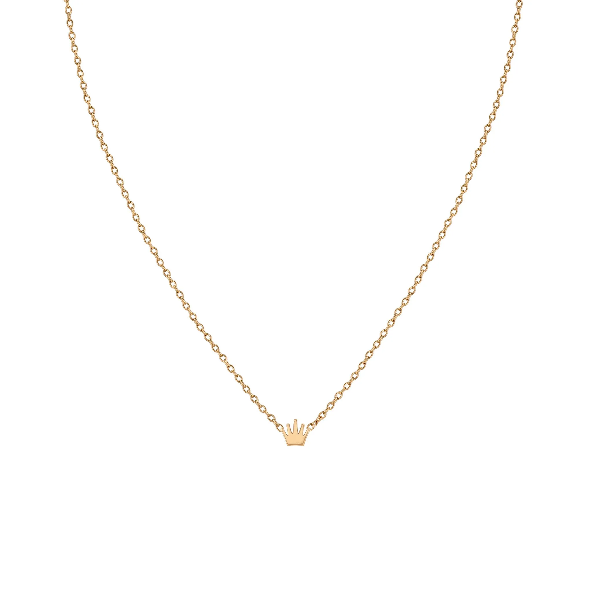 14k Itty Bitty Crown Necklace