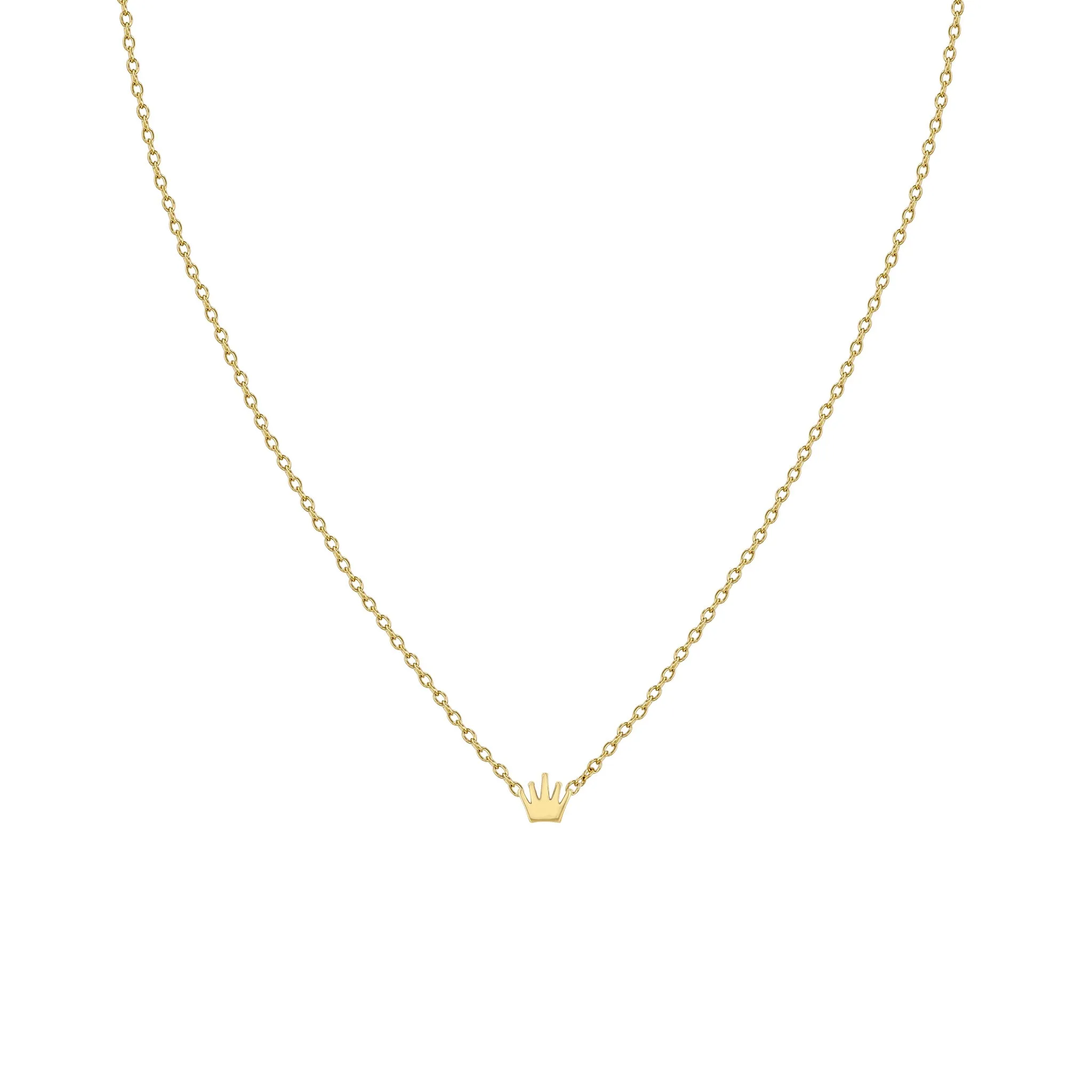 14k Itty Bitty Crown Necklace