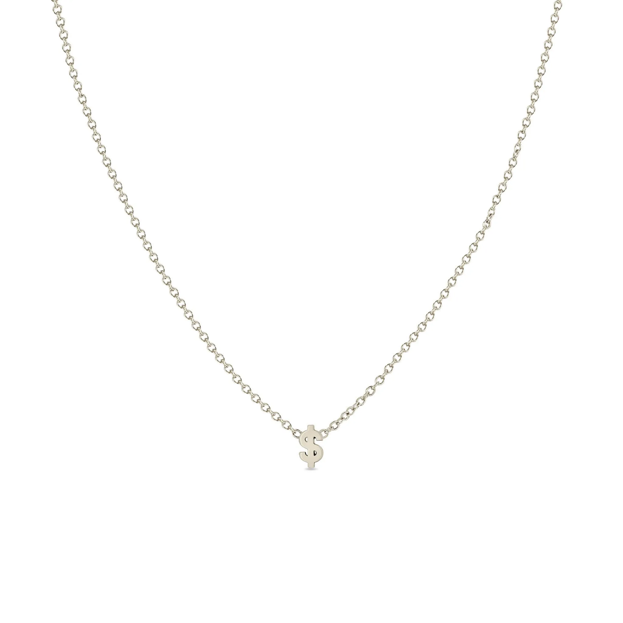 14k Itty Bitty Dollar Sign Necklace