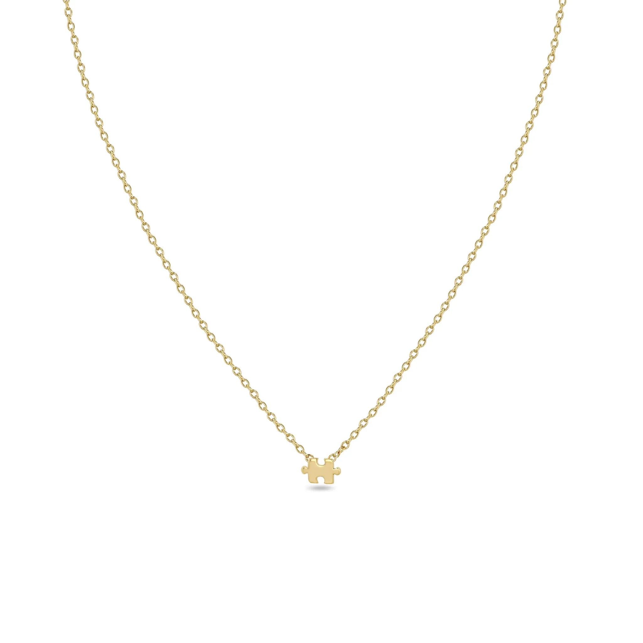 14k Itty Bitty Puzzle Piece Necklace