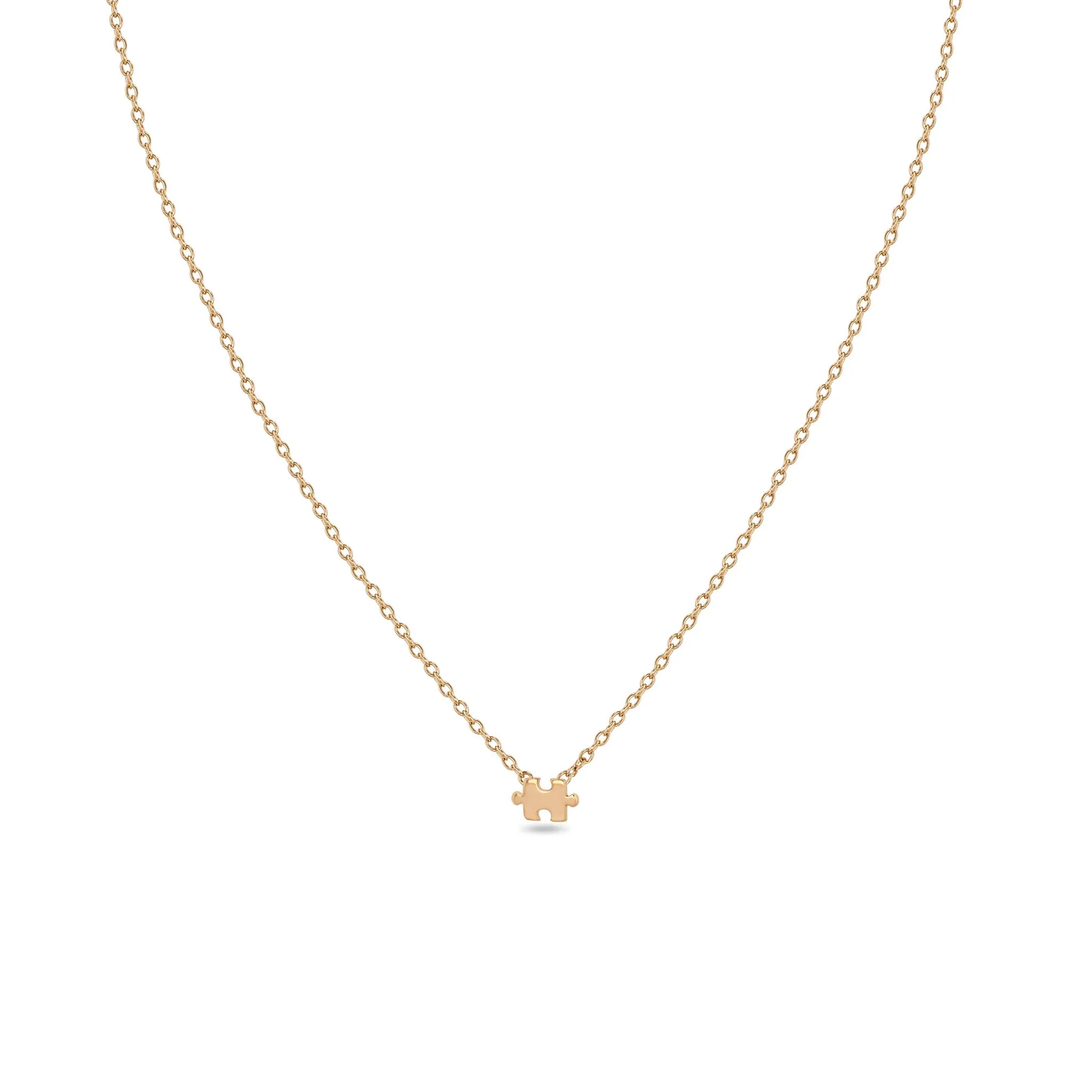 14k Itty Bitty Puzzle Piece Necklace