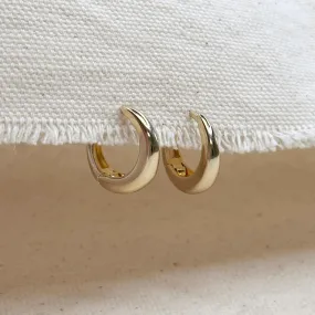 18k Gold Filled British Closure Artisan Clicker Hoop Earrings