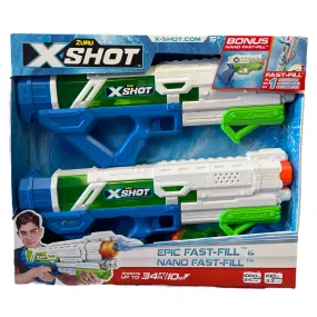 3 Pack Zuru X Shot Fast Fill Water Blasters, 2 Epic and 1 Nano