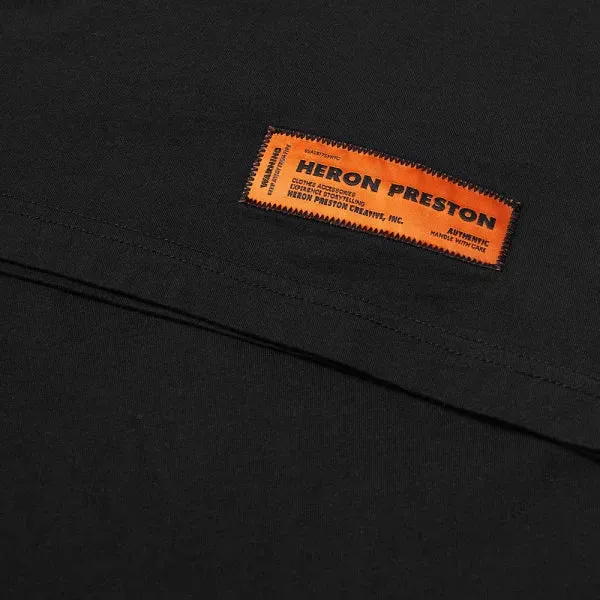 (60% OFF) HERON PRESTON Simple Logo Tee Black