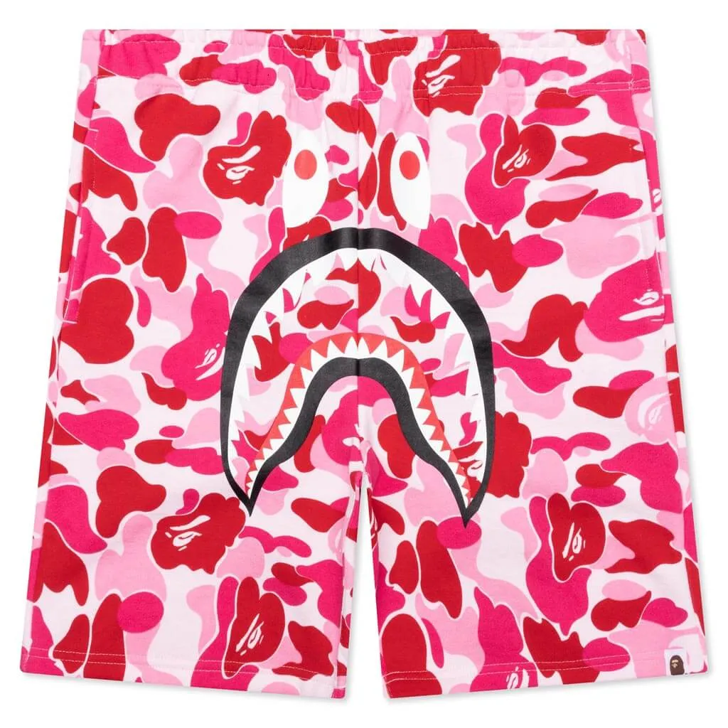 ABC Camo Shark Sweat Shorts - Pink