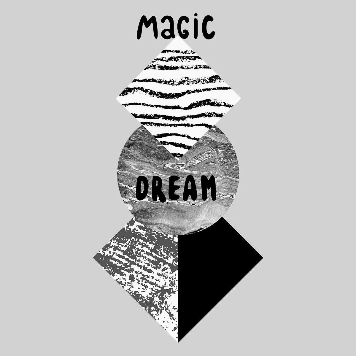 Abstract geometry shapes with watercolor & grunge - Magic Dream T-shirt