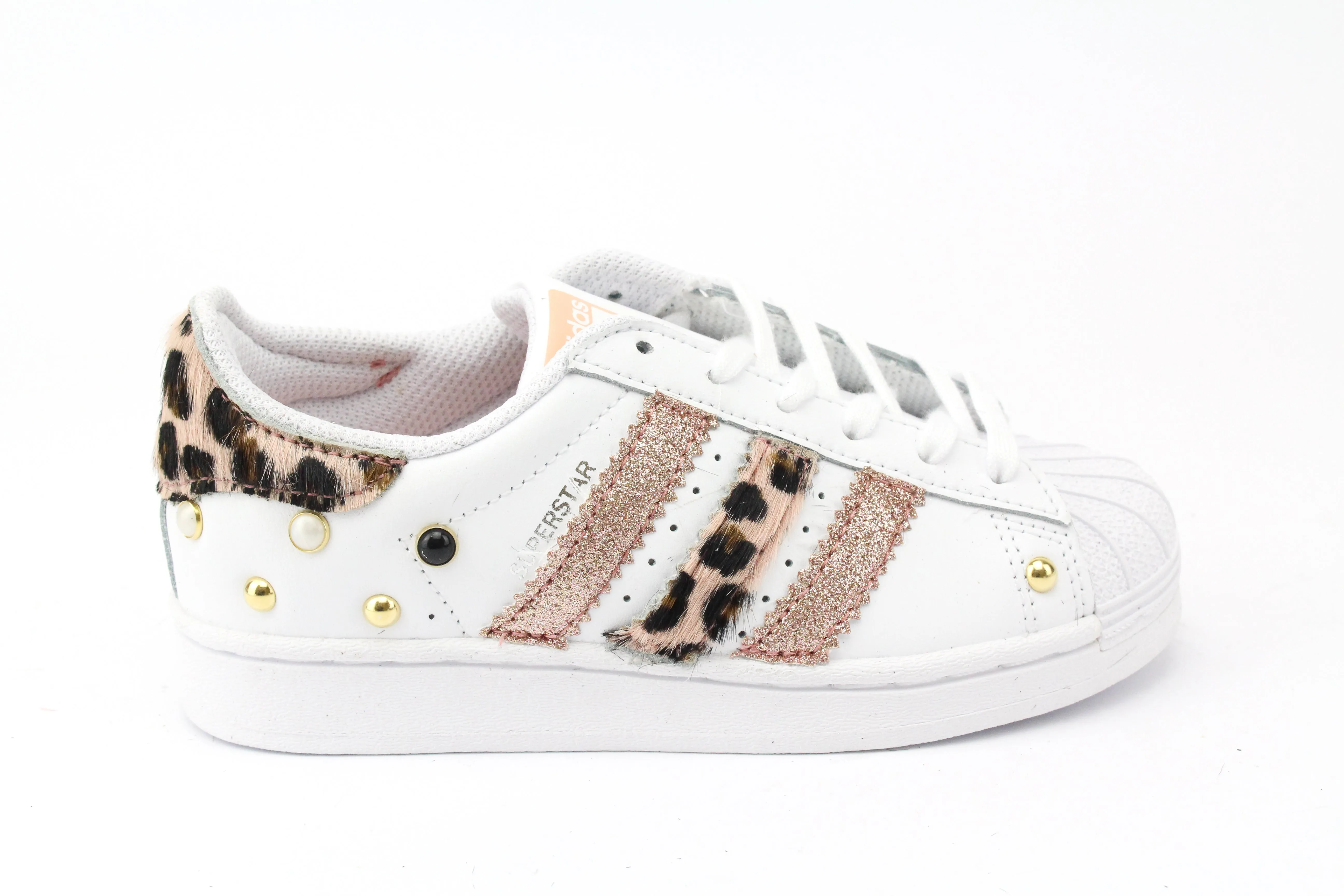 Adidas Superstar Maculate Pink Glitter & Borchie