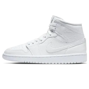 Air Jordan 1 Mid Wmns 'White Snakeskin'