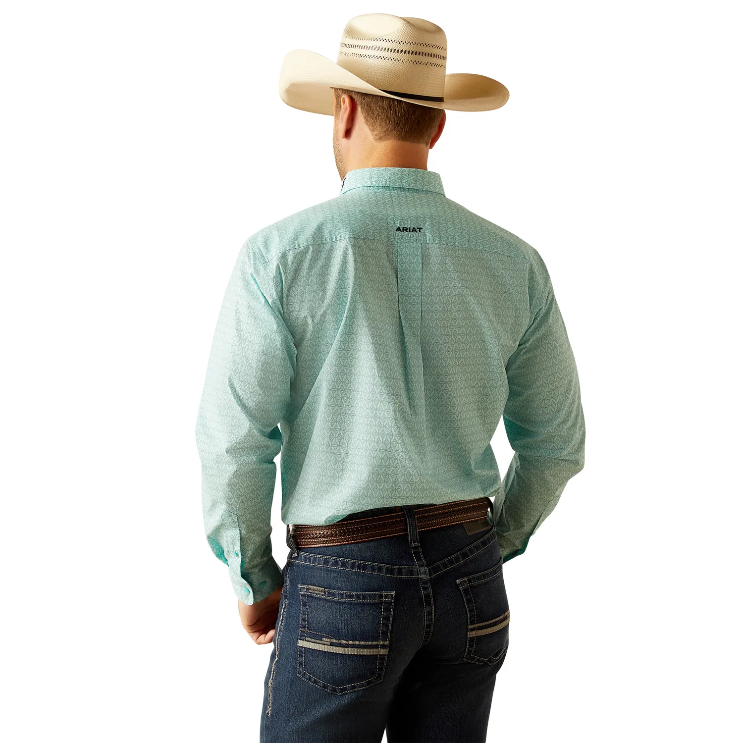 Ariat Men's Team Gian Classic Fit Shirt - Light Aqua