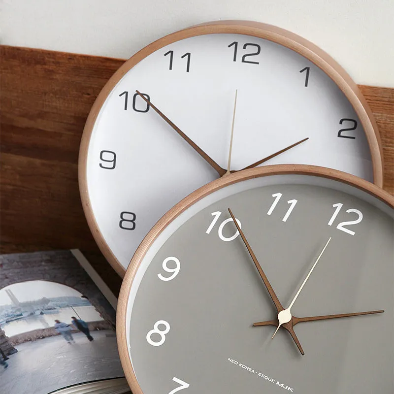 Arlo Nordic Wall Clock With Wood Frame