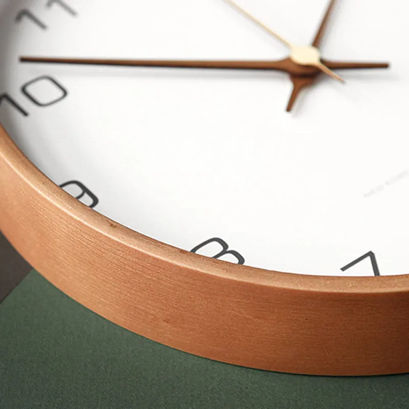 Arlo Nordic Wall Clock With Wood Frame