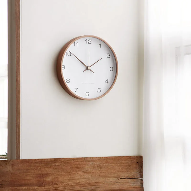 Arlo Nordic Wall Clock With Wood Frame