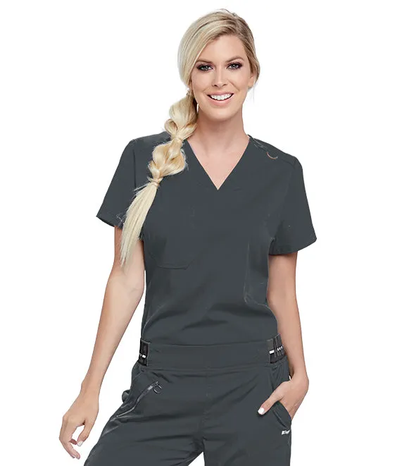 Barco Grey's Anatomy  SpandexStretch GVST028 Women's Tuck In V-Neck Top