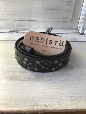 Bed Stu Black Studded Tammin Belt - S to XL