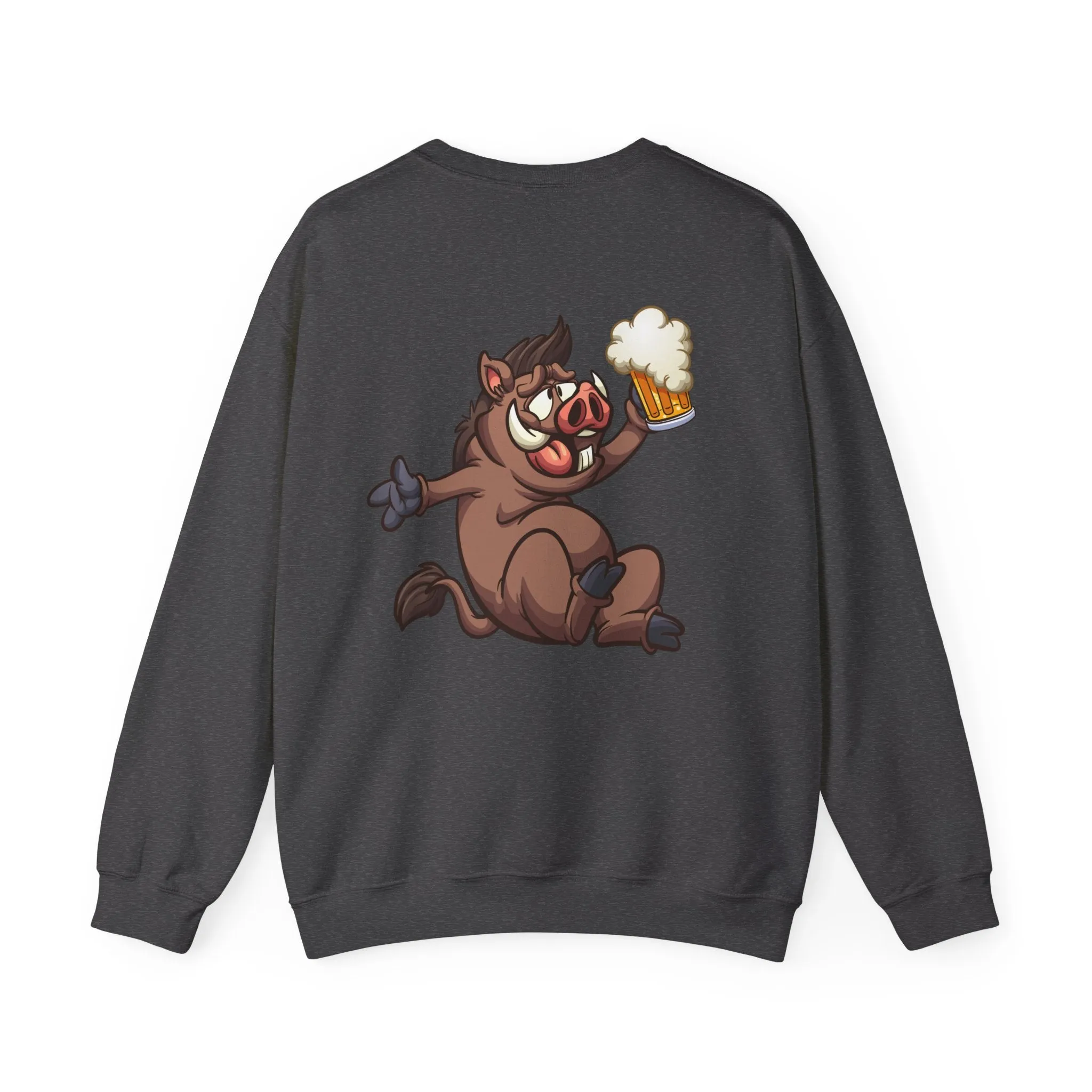 Beer Drinking Boar Crewneck Sweatshirt