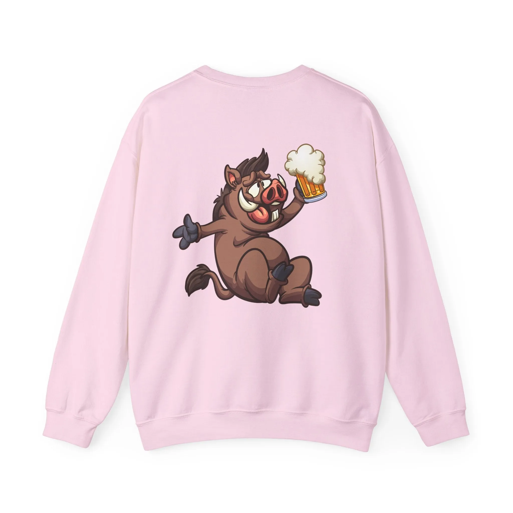 Beer Drinking Boar Crewneck Sweatshirt