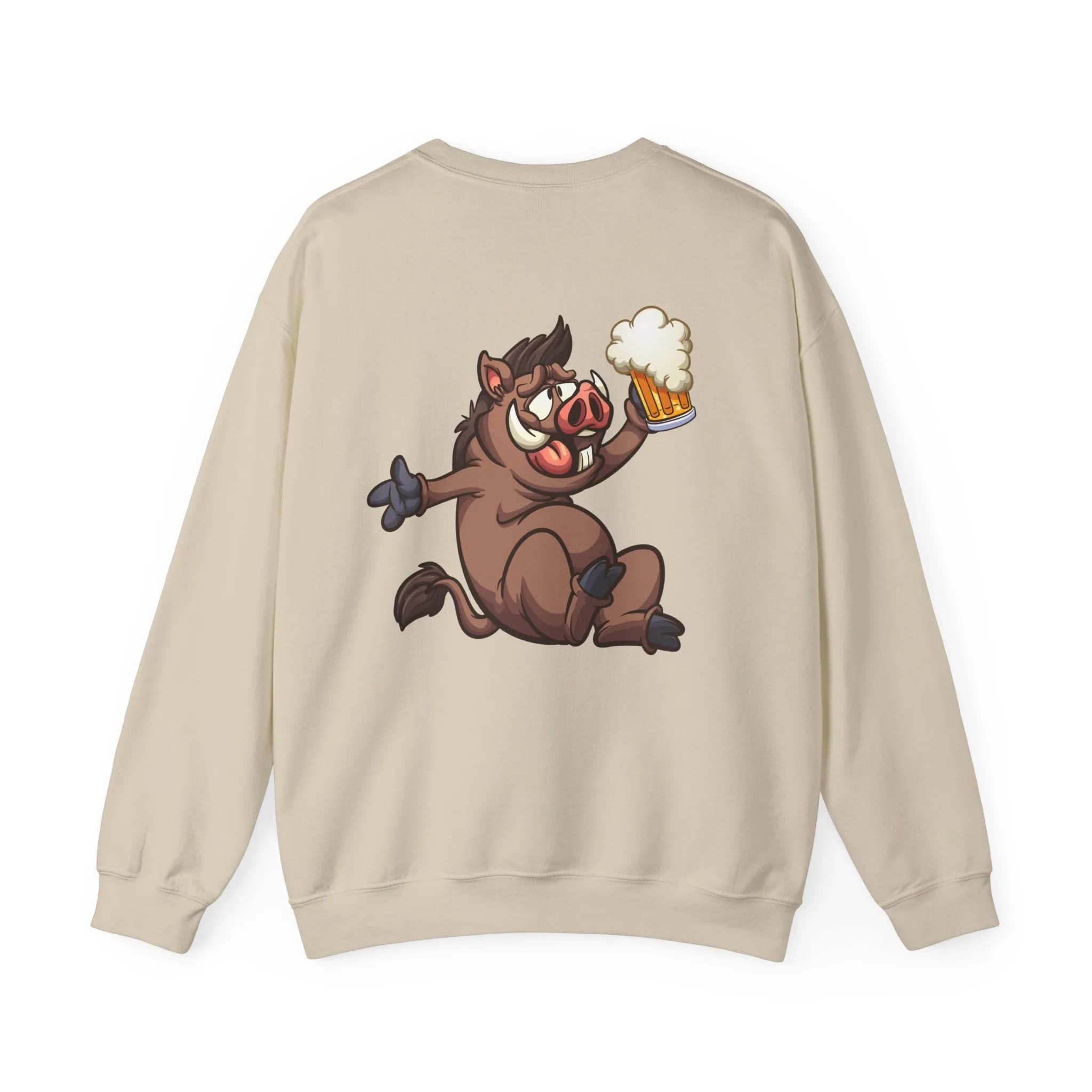 Beer Drinking Boar Crewneck Sweatshirt