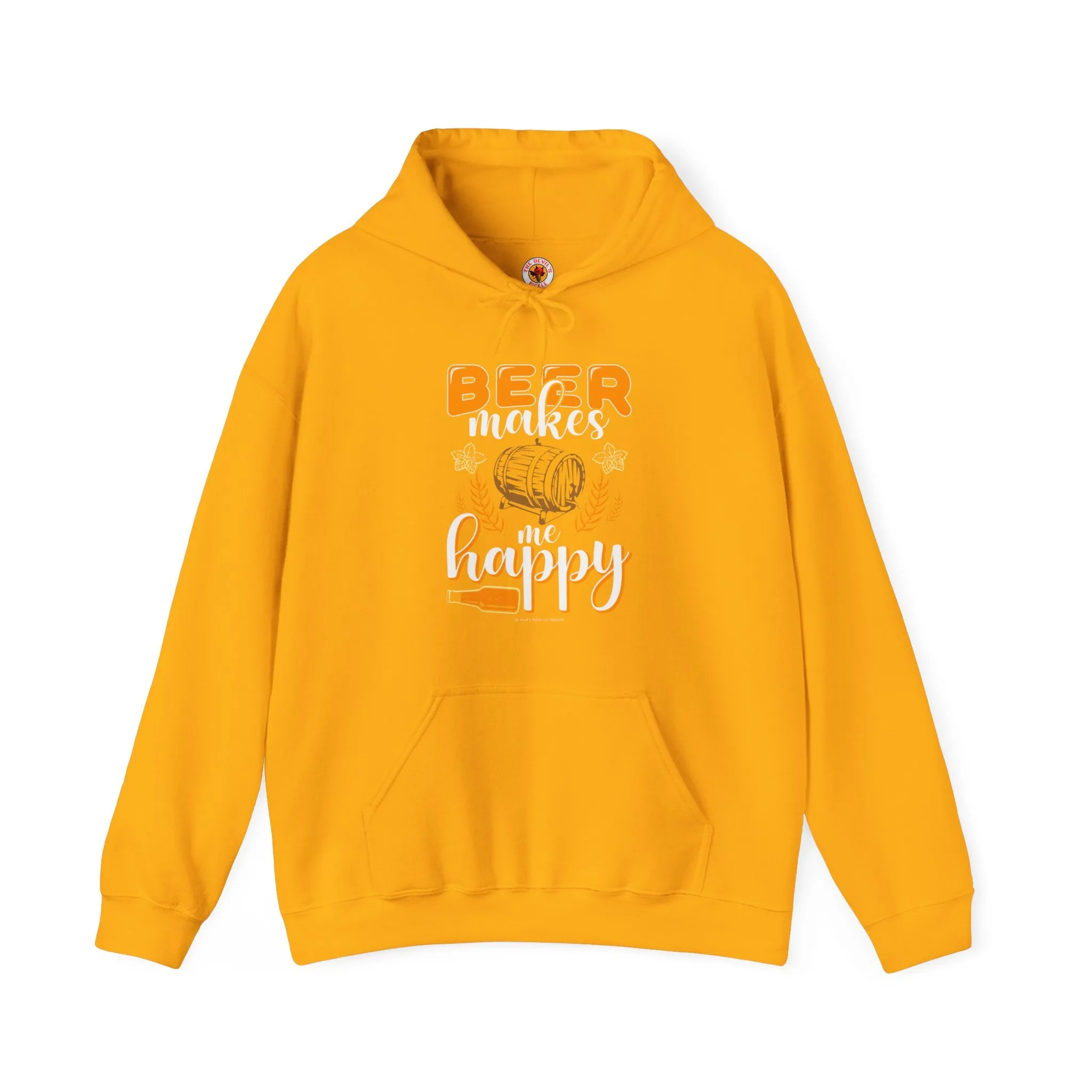 Beer Makes Me Happy Hooded Sweatshirt