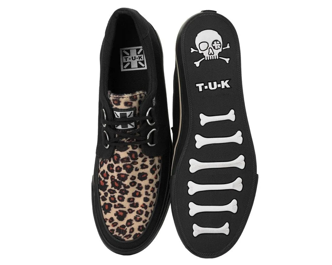 Black & Leopard Vegan Sneaker