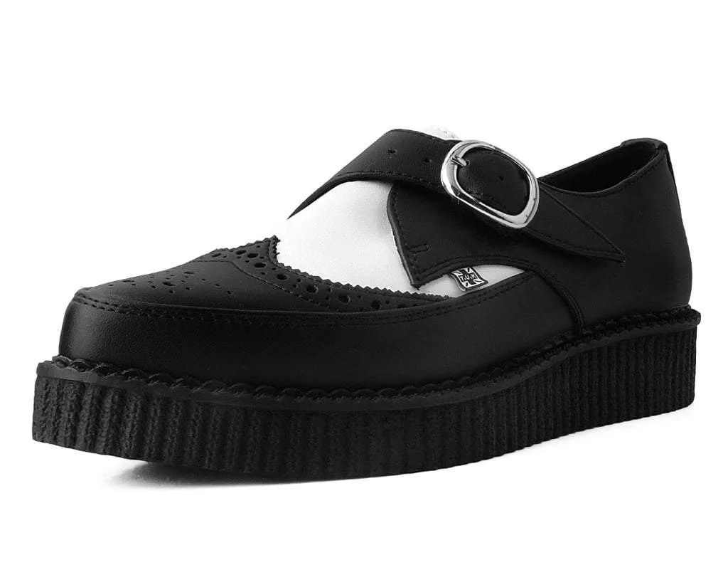 Black & White TUKskin Wing Buckle Pointed Creeper