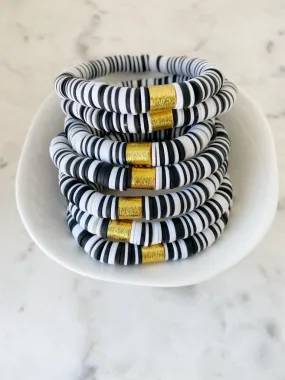 Black   White {COLOR POP} Heishi Beads Bracelet