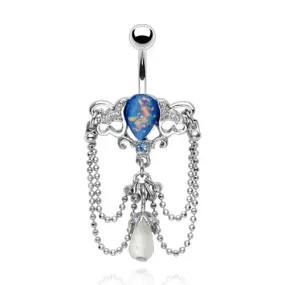 Blue Chandelier Belly Ring