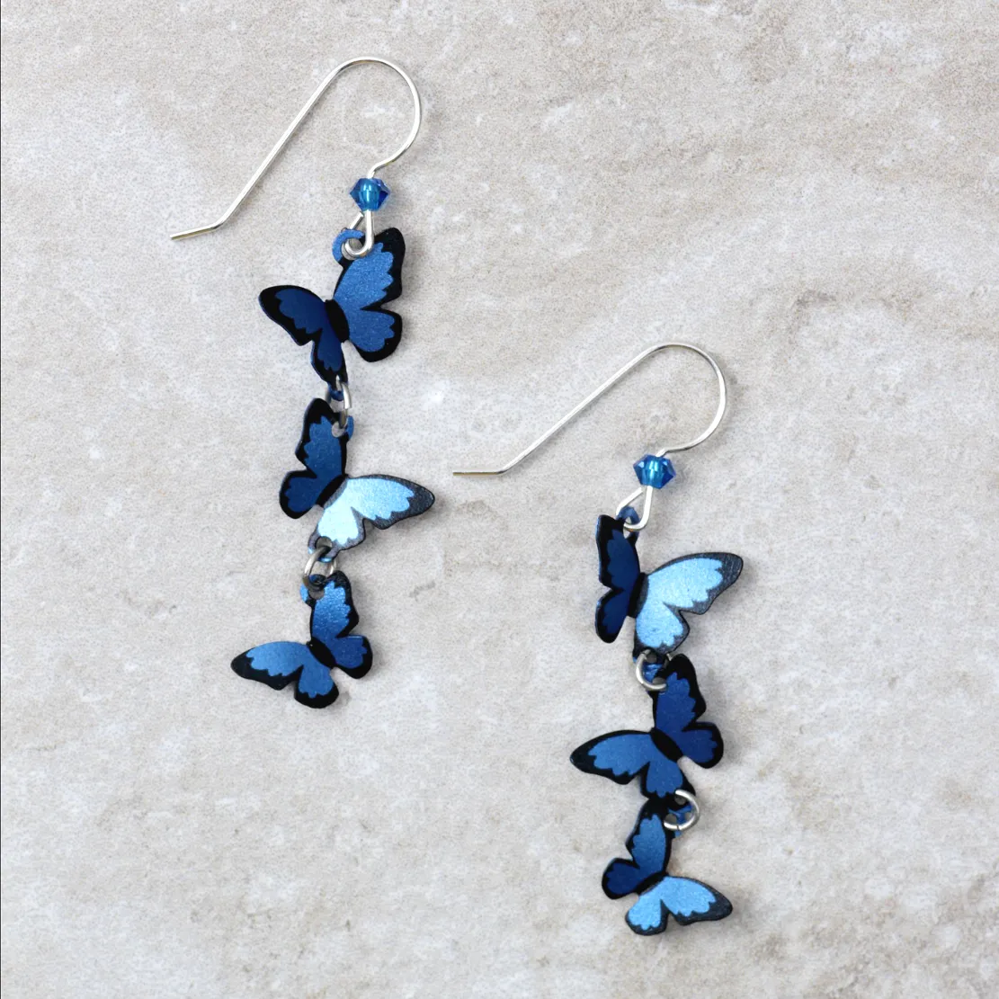 Blue Morpho Kaleidoscope Butterfly Earrings