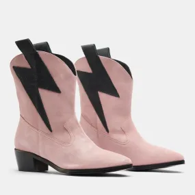 BOLT WESTERN SUEDE PINK/BLACK SUEDE - MADE TO ORDER