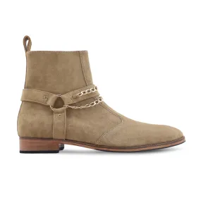 Buroku - Men's Camel Kid Suede Jodhpur Boot