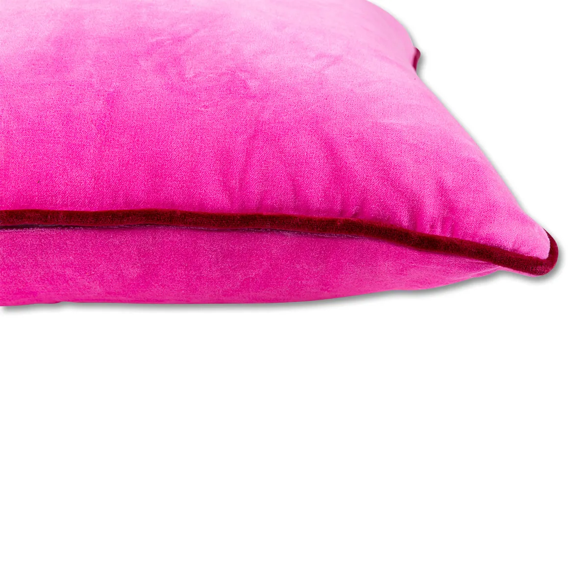 Charliss Velvet Pillow - Neon Pink   Wine