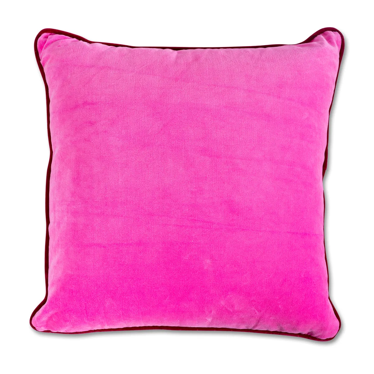 Charliss Velvet Pillow - Neon Pink   Wine