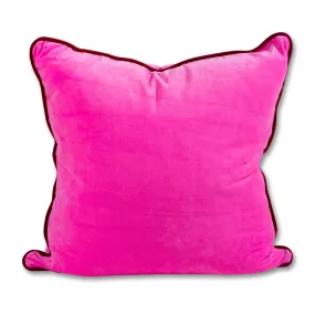 Charliss Velvet Pillow - Neon Pink   Wine