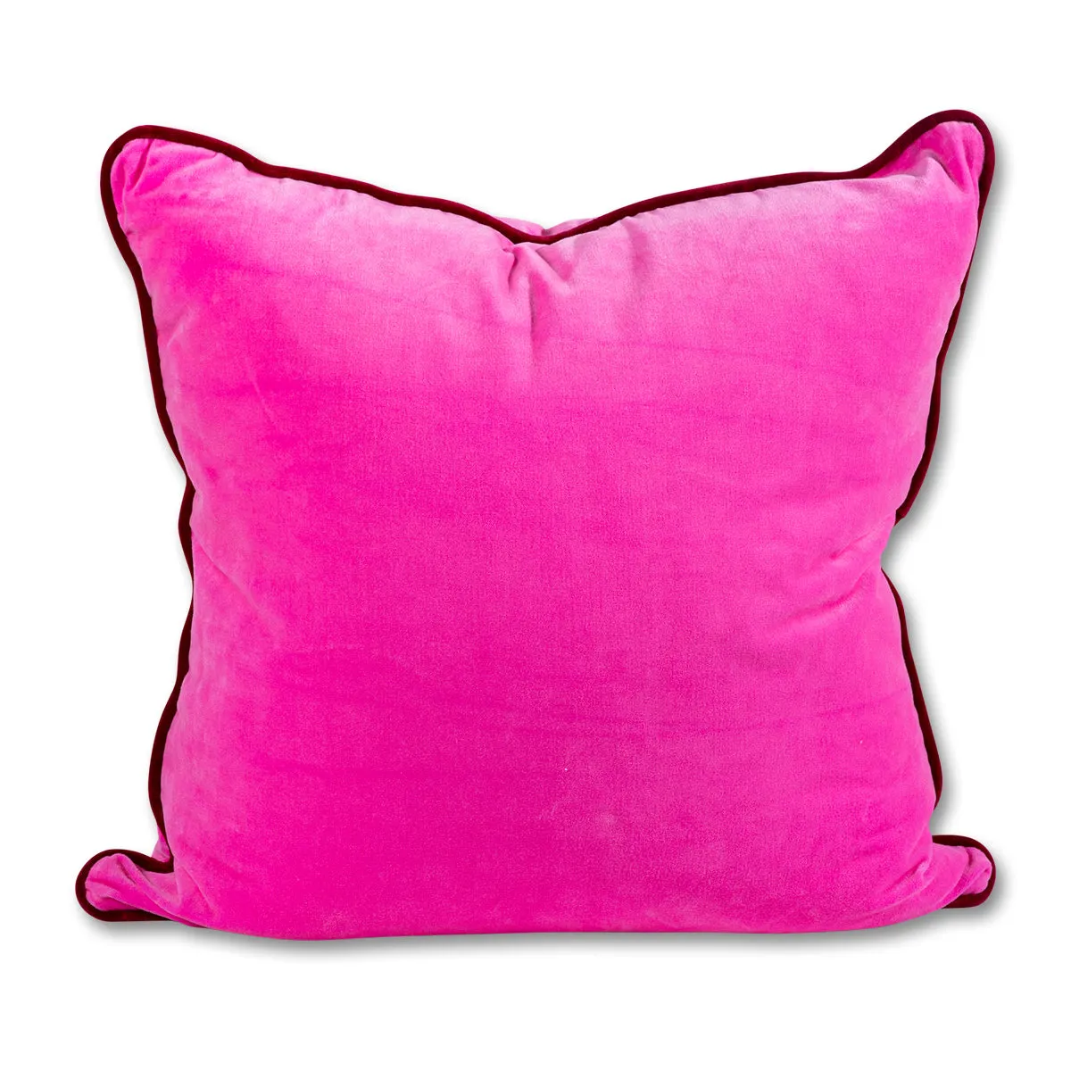 Charliss Velvet Pillow - Neon Pink   Wine