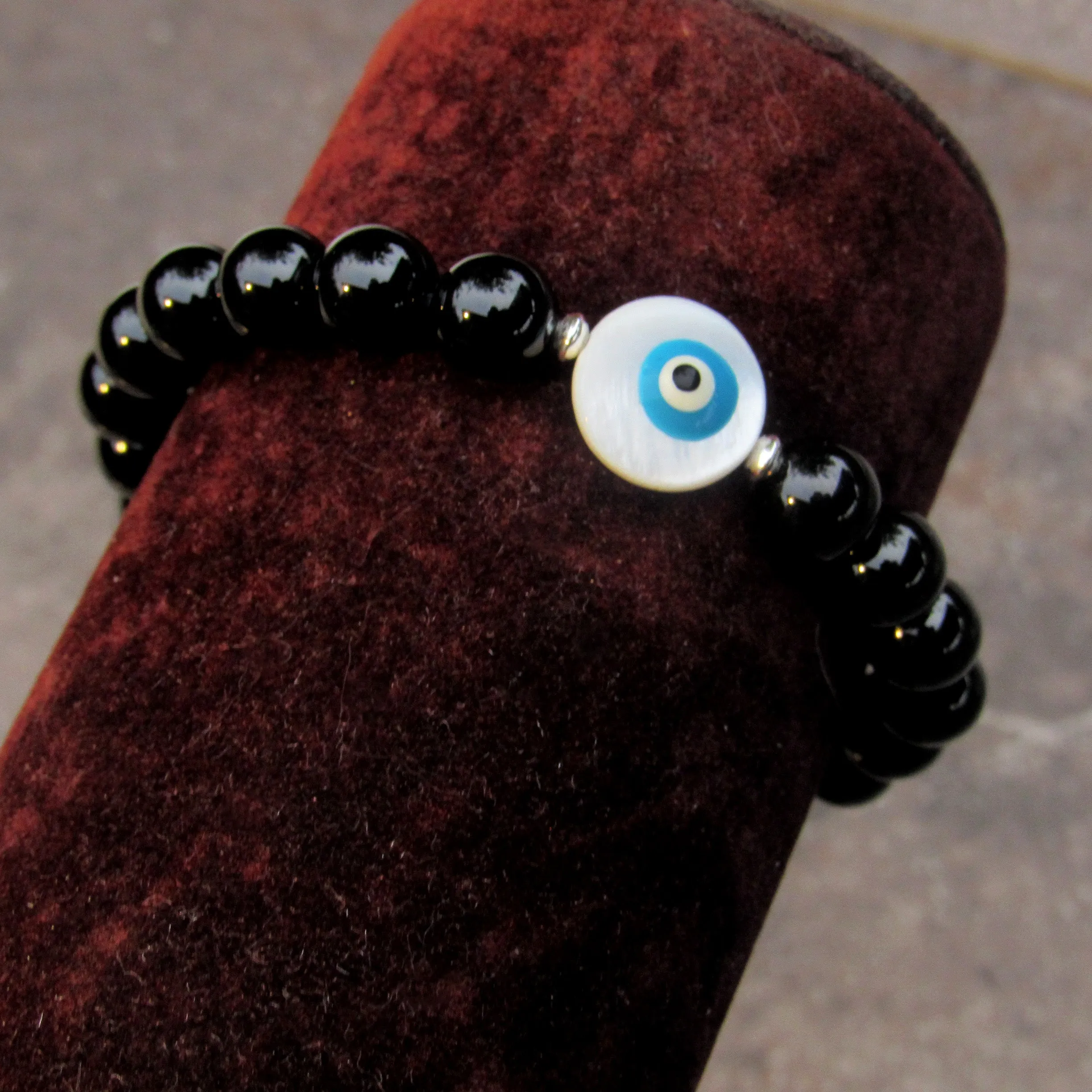 Chunky Evil Eye Protection gemstone Bracelet