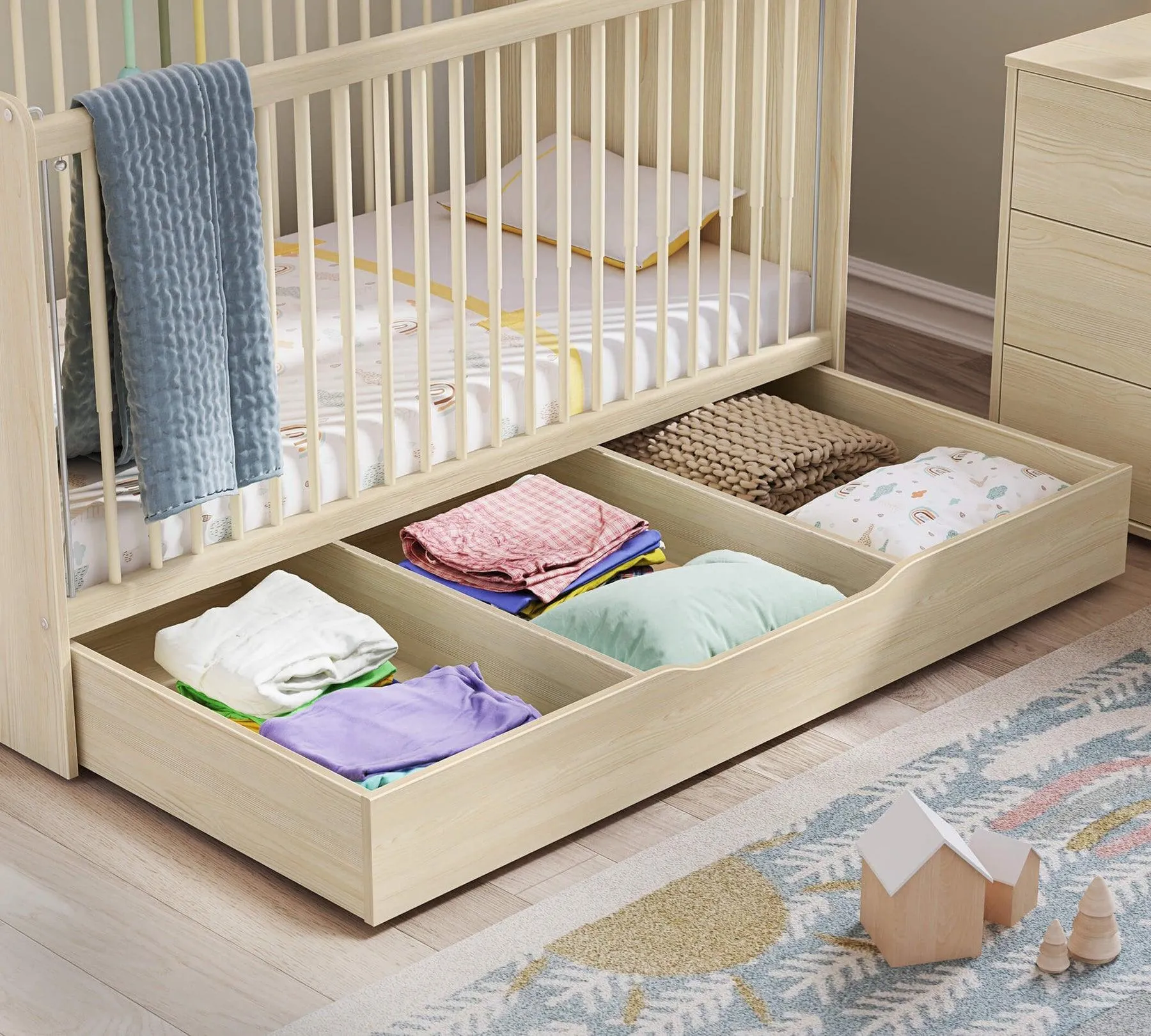 Cilek Montes Natural Bottom Drawer (Fits 70X140 Cm Cot)