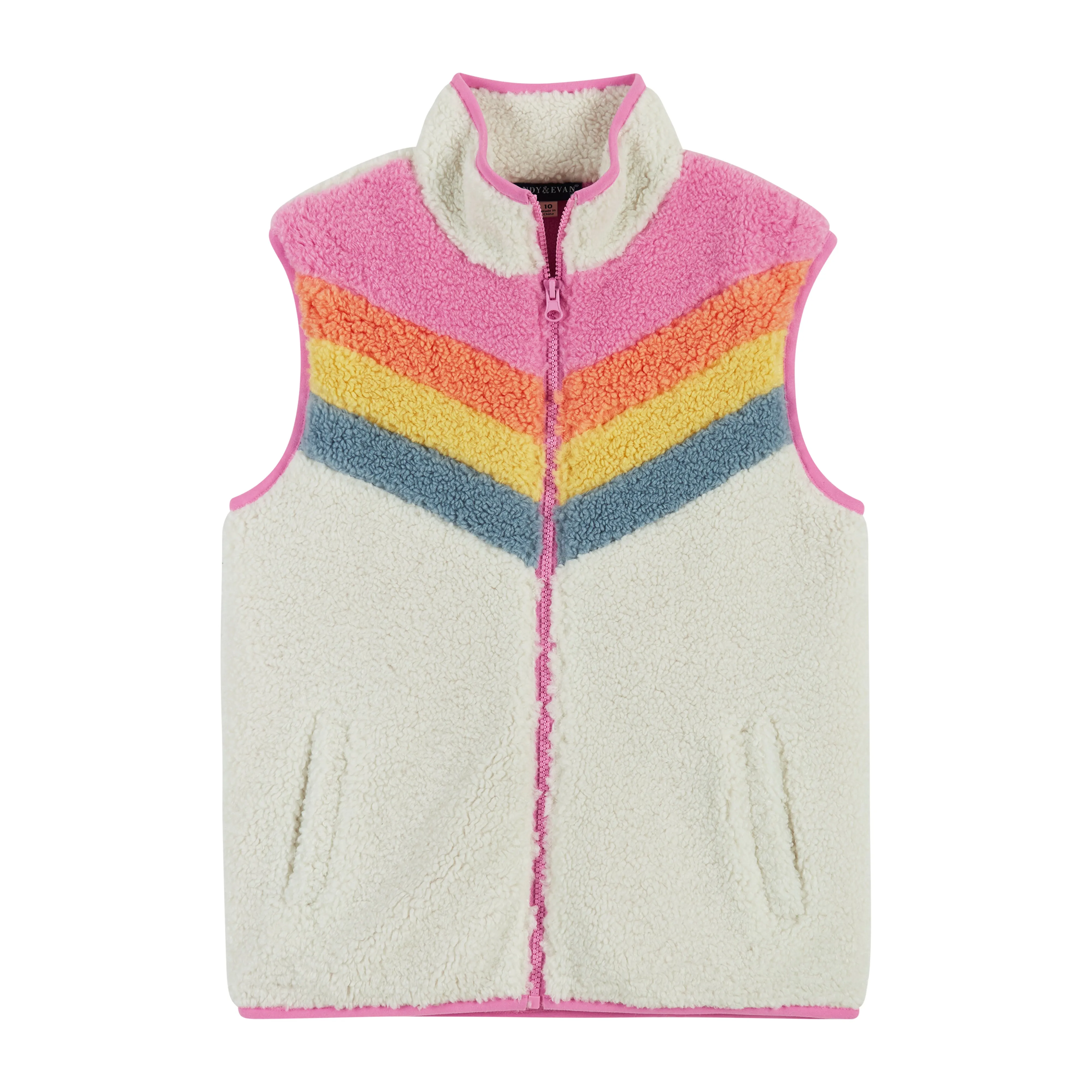 Color Blocked Vest  | White