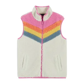 Color Blocked Vest  | White