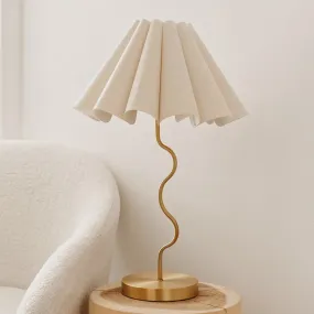 Cora Table Lamp | White & Gold