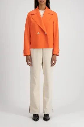 Cropped Peacoat Scuba - Bright Coral