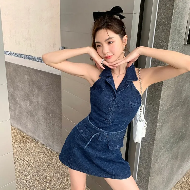 Dark Blue Denim Dress