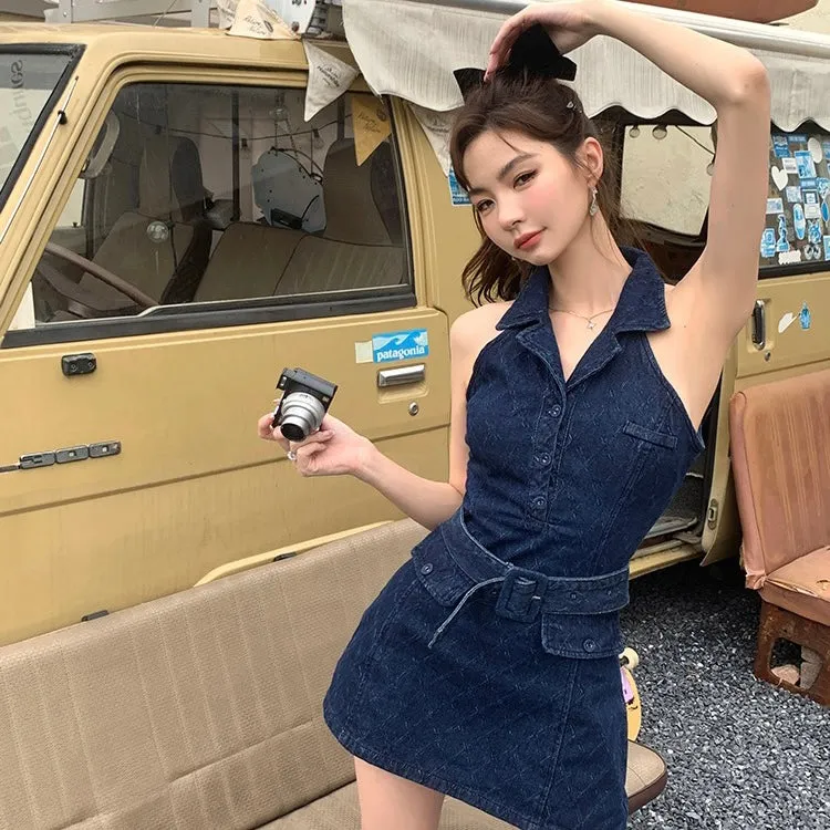 Dark Blue Denim Dress