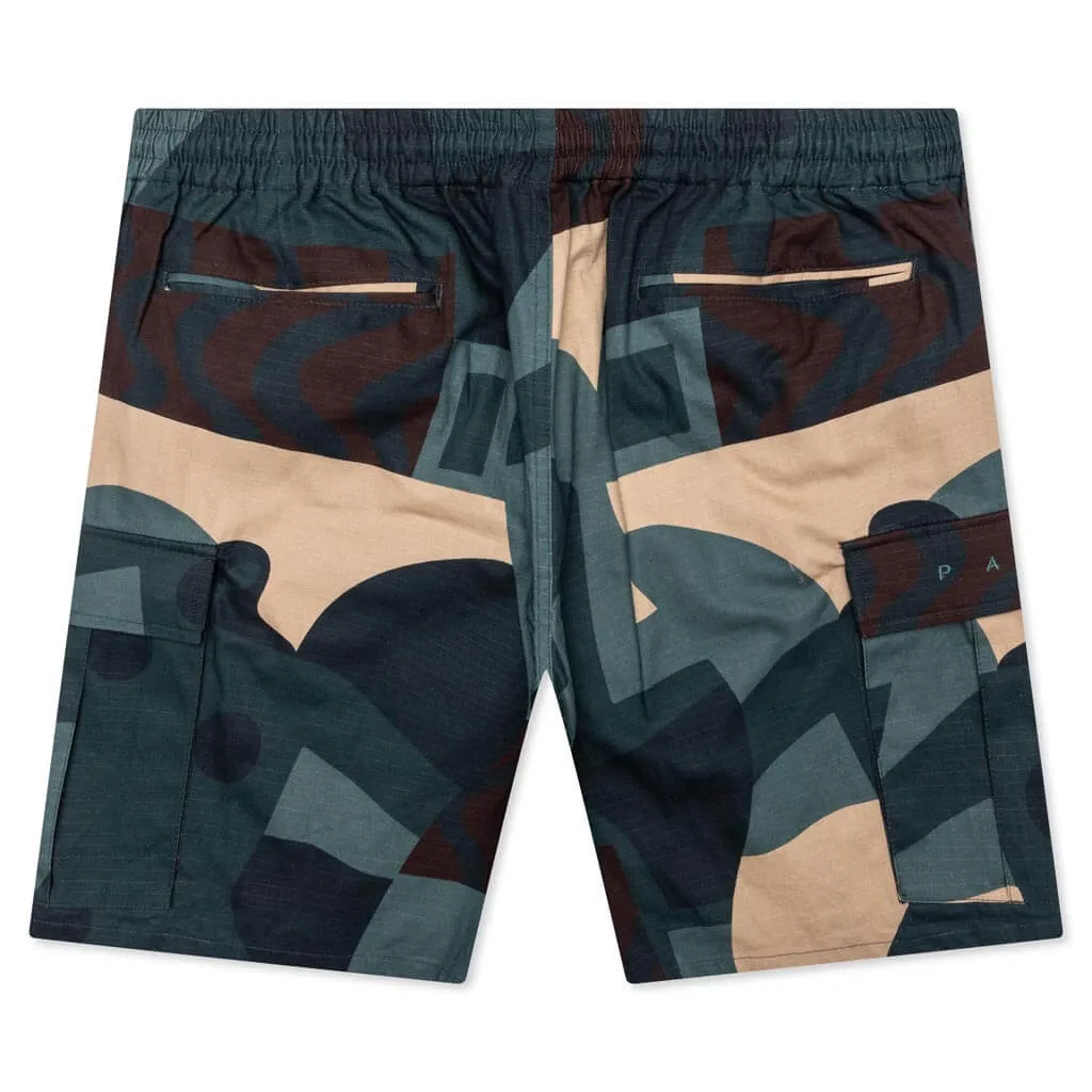 Distorted Camo Shorts - Green