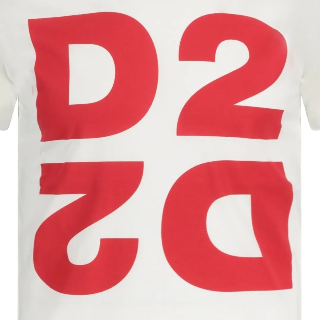 DSQUARED2 'D2' Mirror Logo T-Shirt White