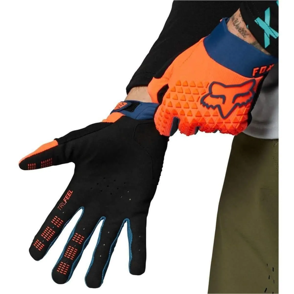 Fox Defend Full Finger Cycling Gloves - Orange