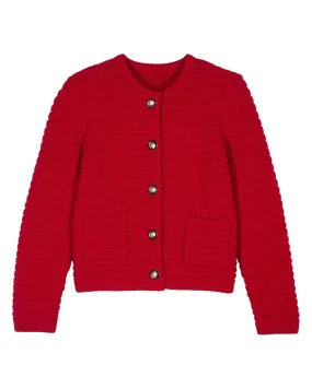 Gaspard Button Front Cardigan (Rouge)