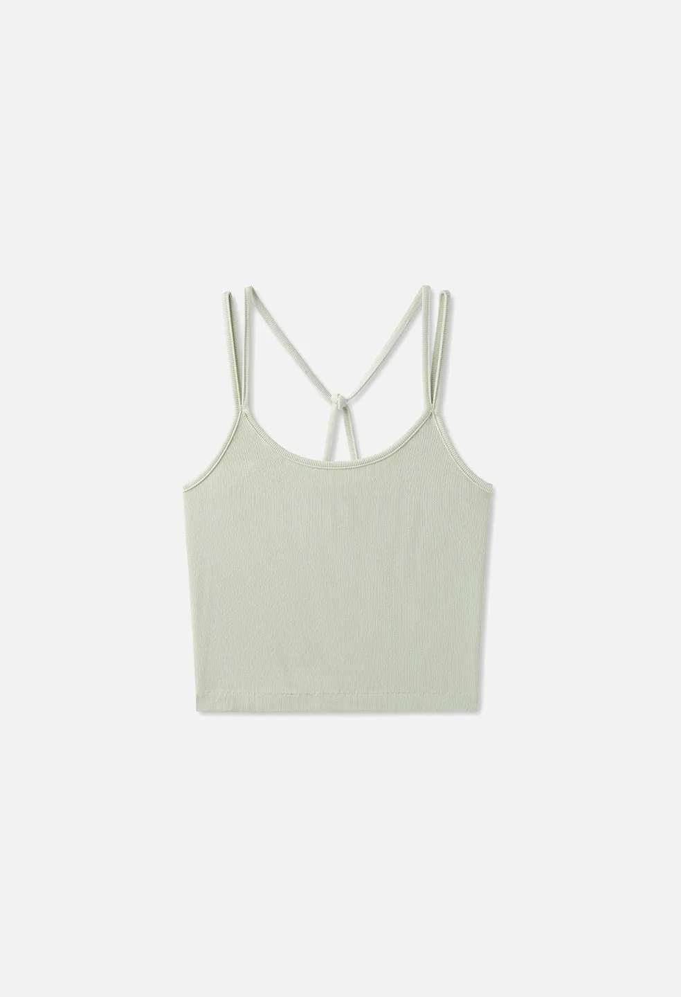 Gemini Rib Halter Cami / Mint