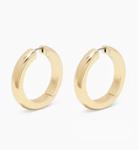 Gold gorjana Shawn Statement 1.25" Hoop Earrings