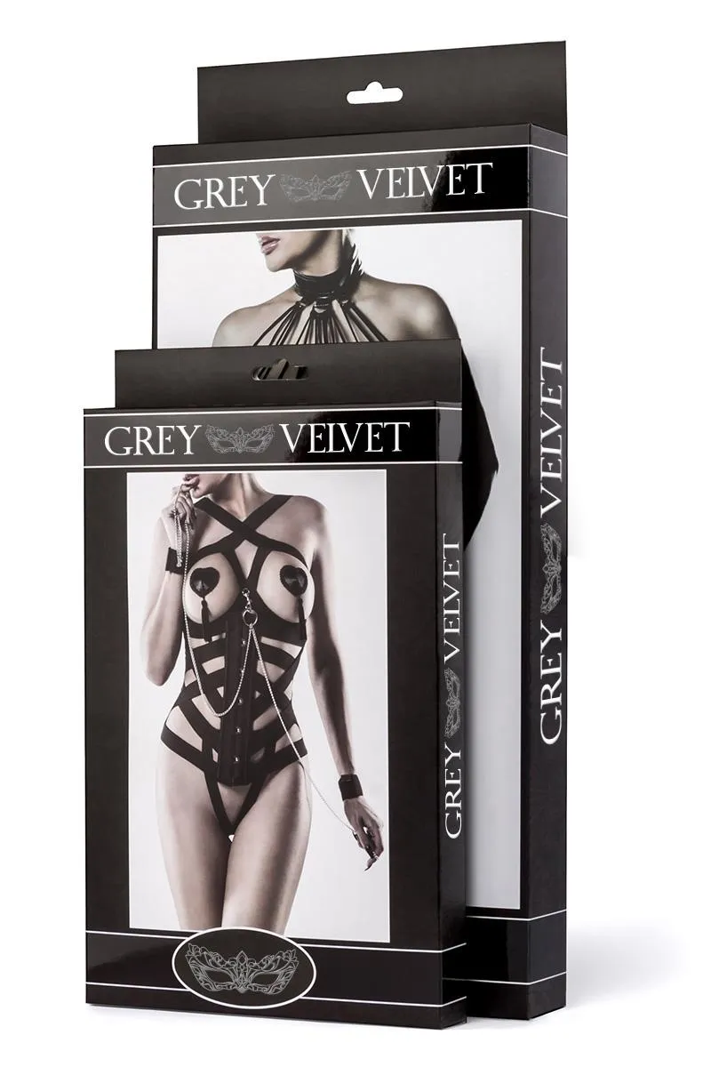 Grey Velvet Four-Part Body Set